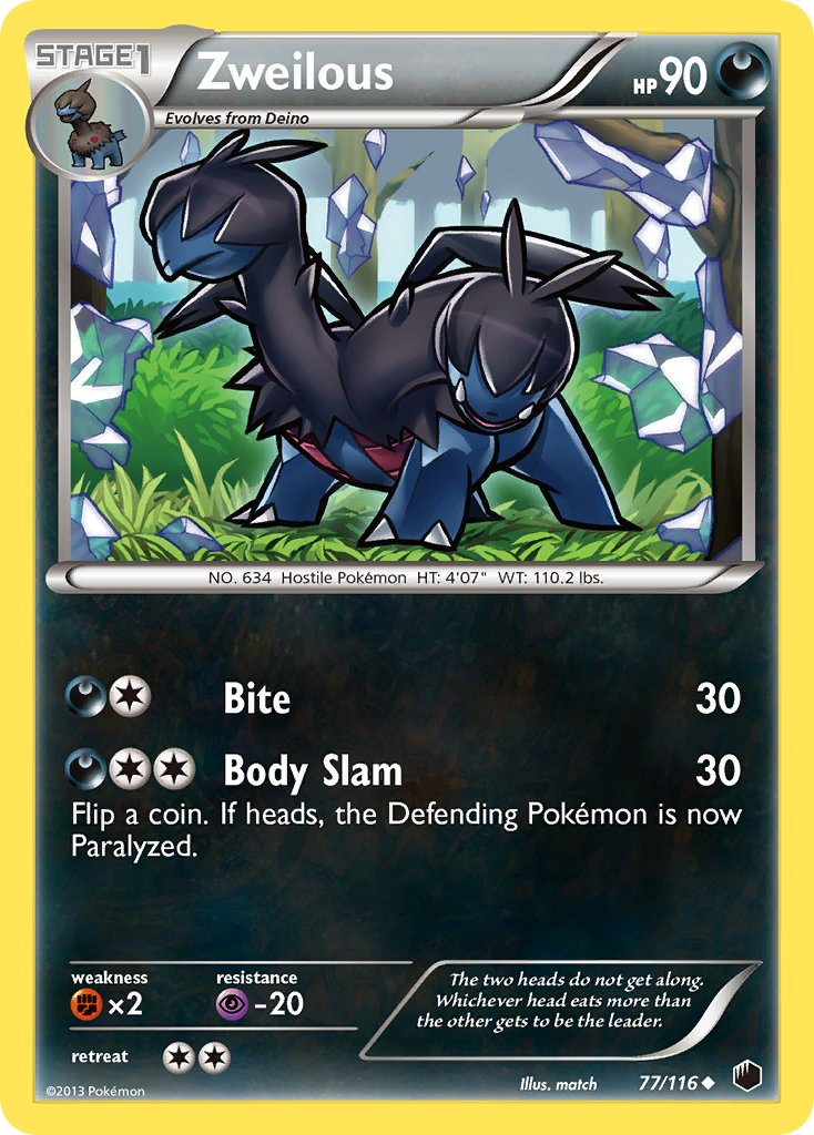 Zweilous Pokémon card