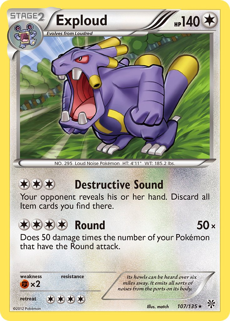 Exploud Pokémon card