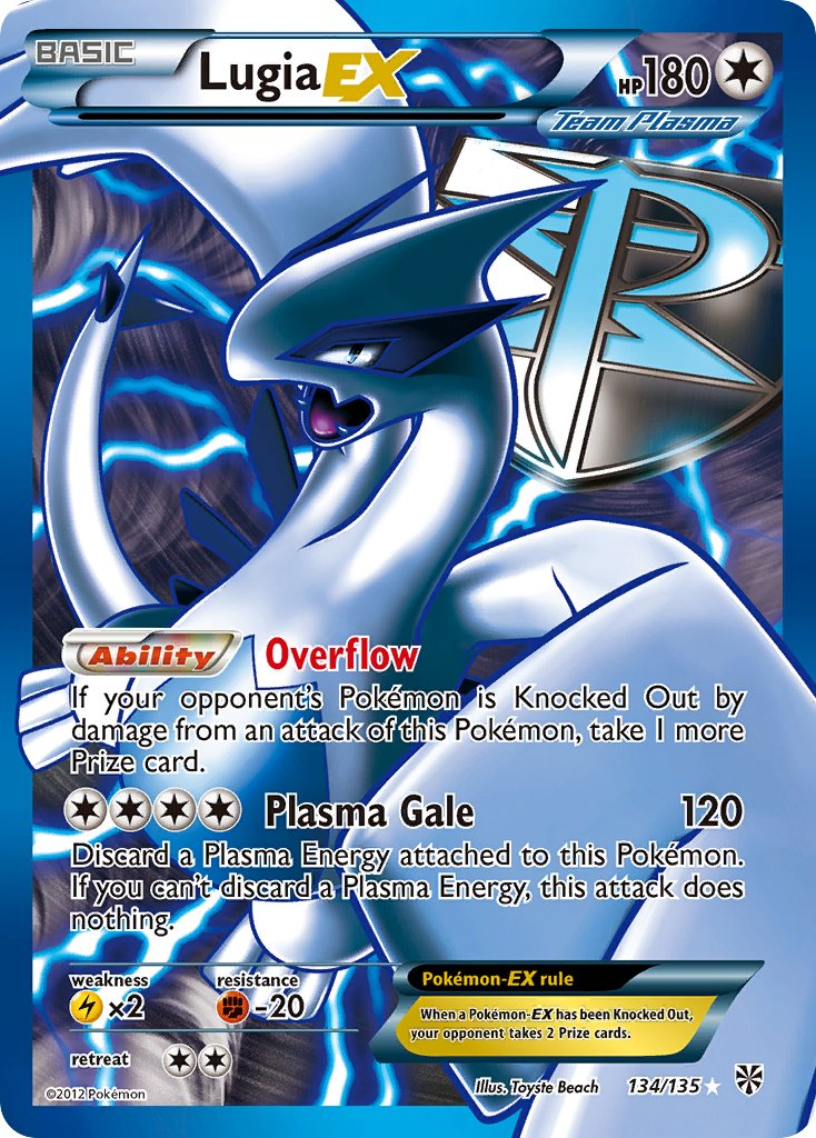 Lugia EX Pokémon card