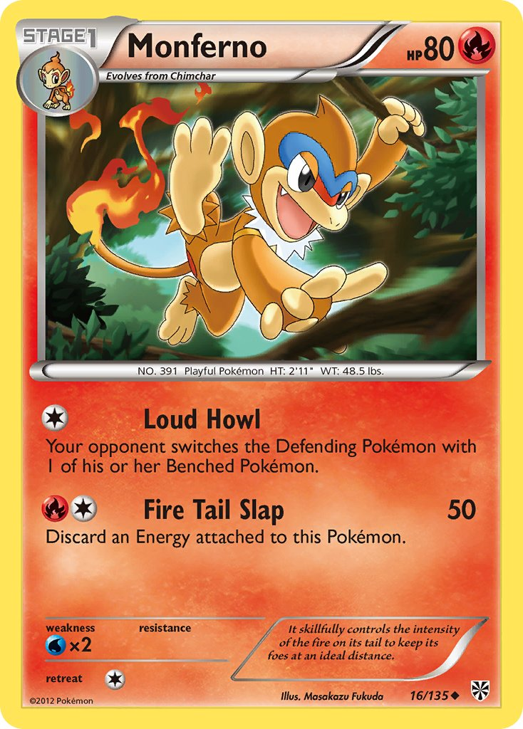 Monferno Pokémon card