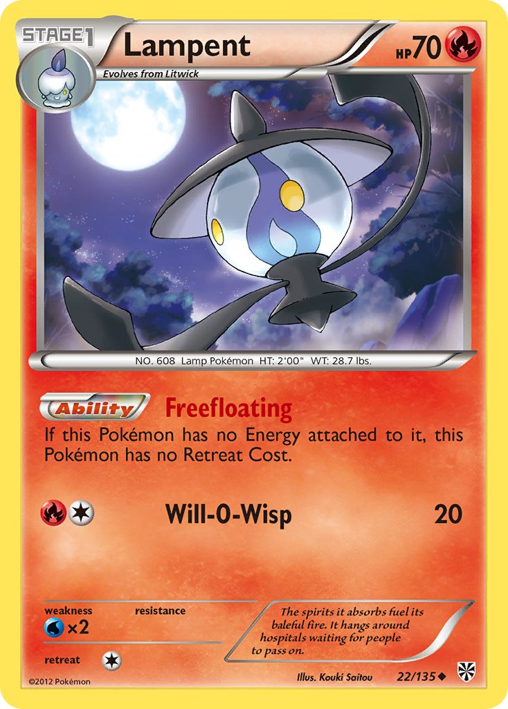 Lampent Pokémon card