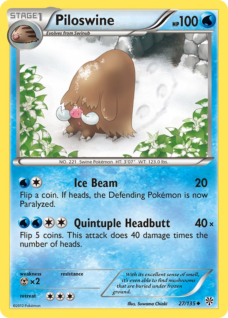 Piloswine Pokémon card