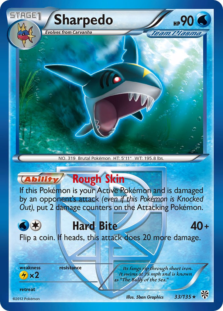 Sharpedo Pokémon card