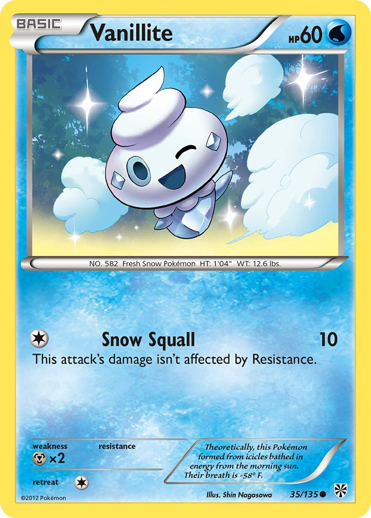 Vanillite Pokémon card