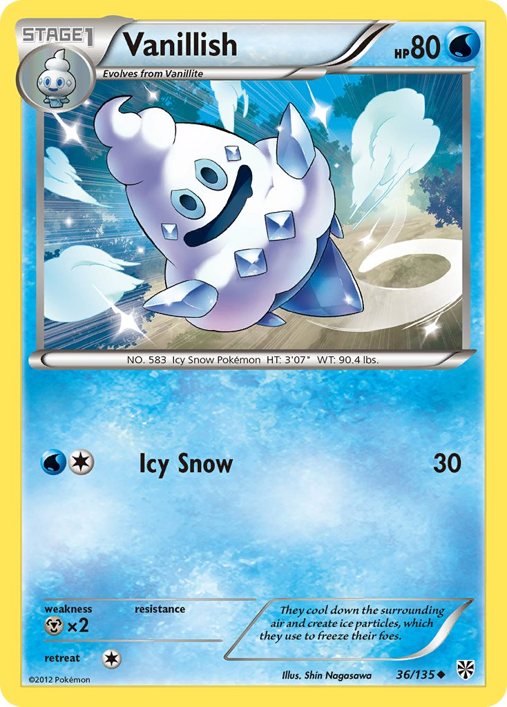 Vanillish Pokémon card