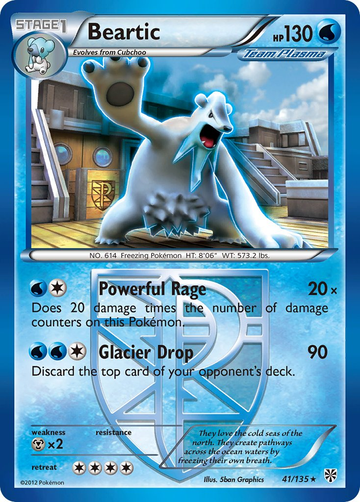 Beartic Pokémon card