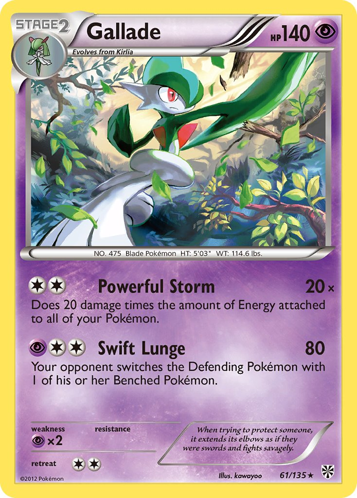 Gallade Pokémon card