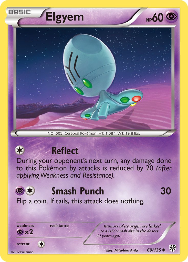 Elgyem Pokémon card