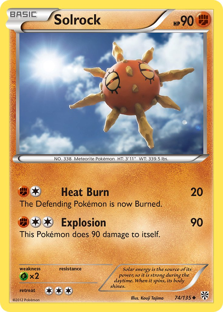 Solrock Pokémon card