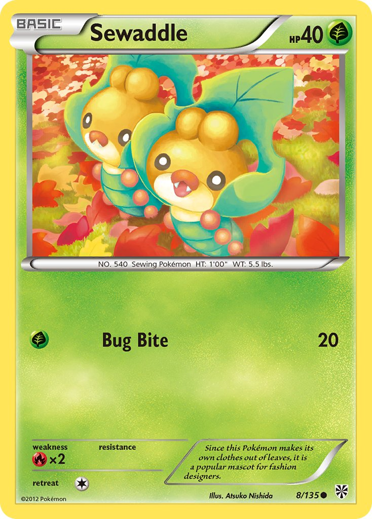 Sewaddle Pokémon card