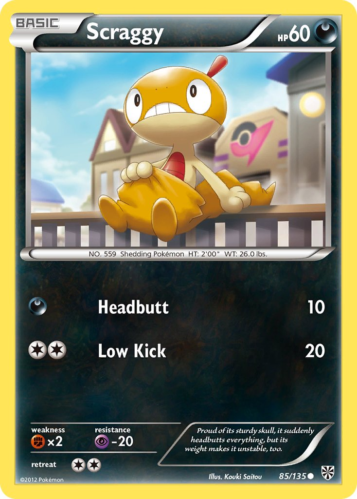 Scraggy Pokémon card