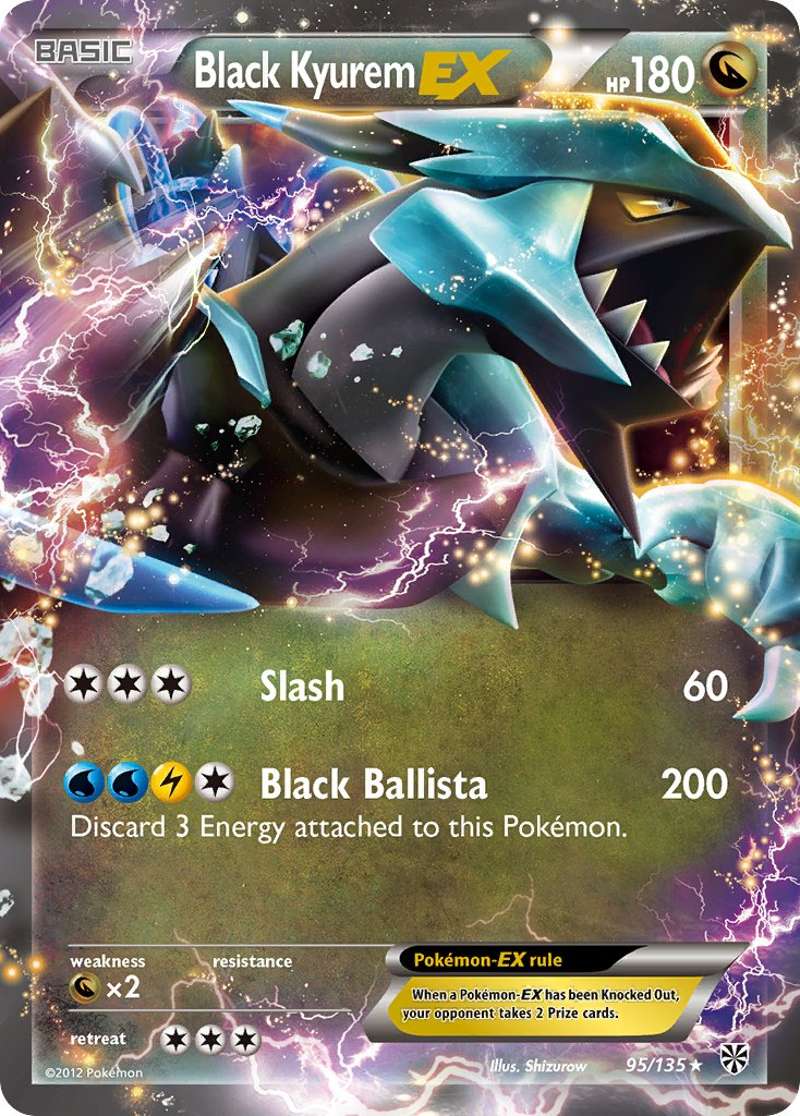 Black Kyurem EX Pokémon card