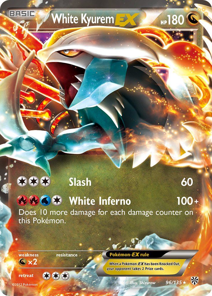 White Kyurem EX Pokémon card