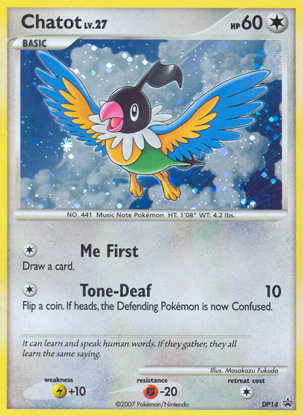 Chatot Pokémon card