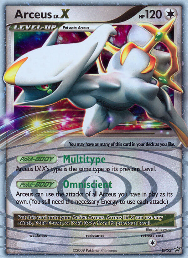 Arceus LV.X Pokémon card