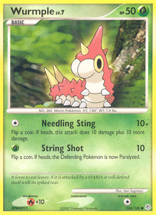 Wurmple Pokémon card