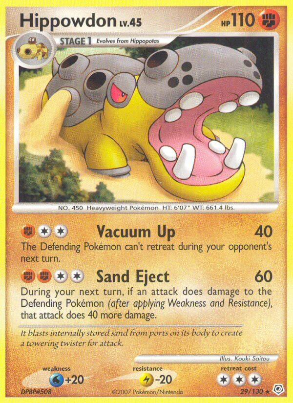 Hippowdon Pokémon card