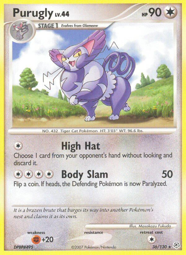 Purugly Pokémon card