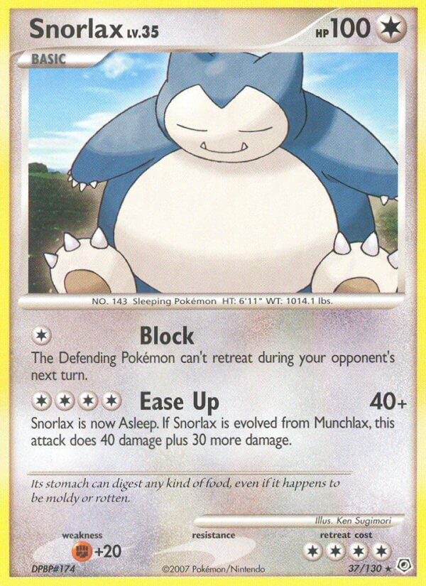 Snorlax Pokémon card