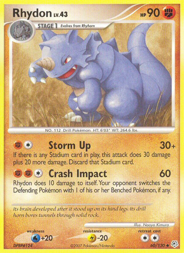 Rhydon Pokémon card