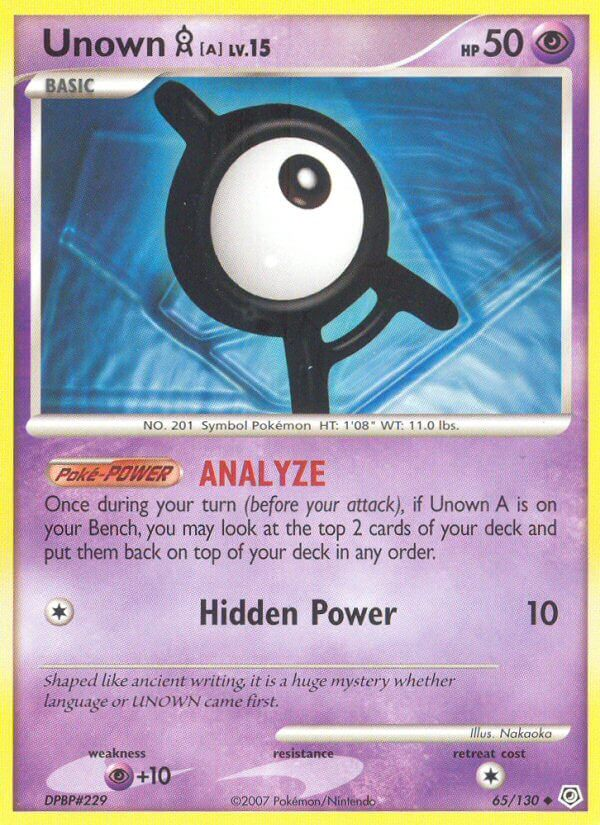 Unown A Pokémon card