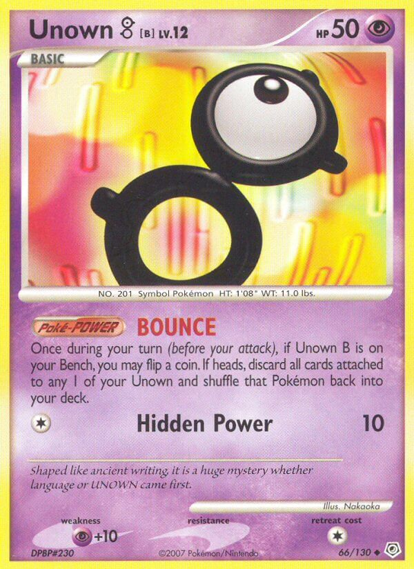 Unown B Pokémon card