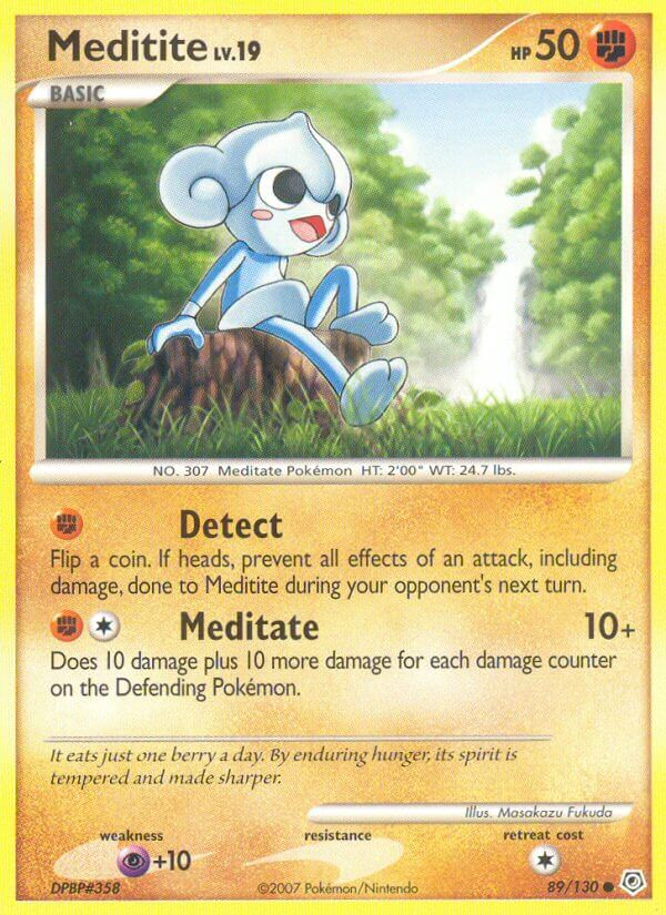Meditite Pokémon card