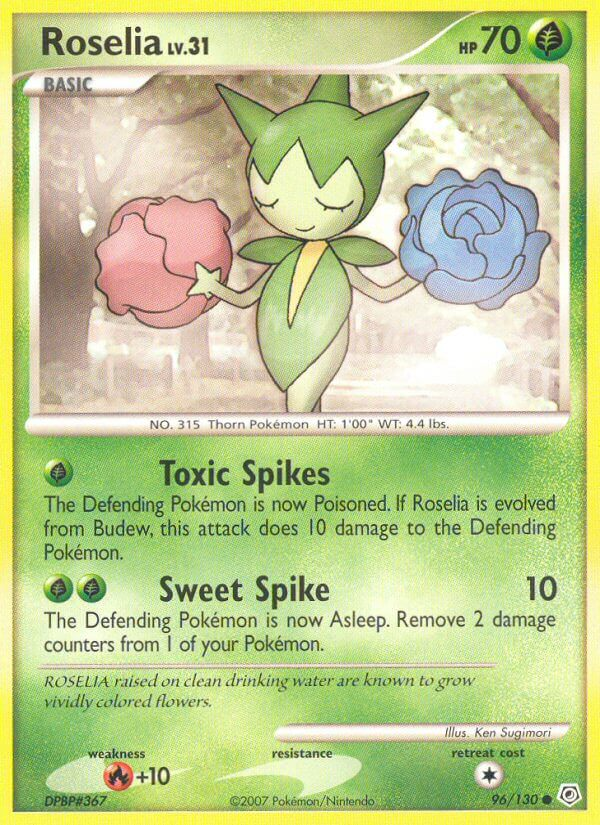 Roselia Pokémon card