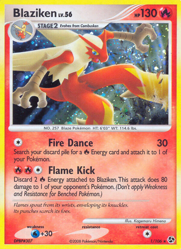 Blaziken Pokémon card