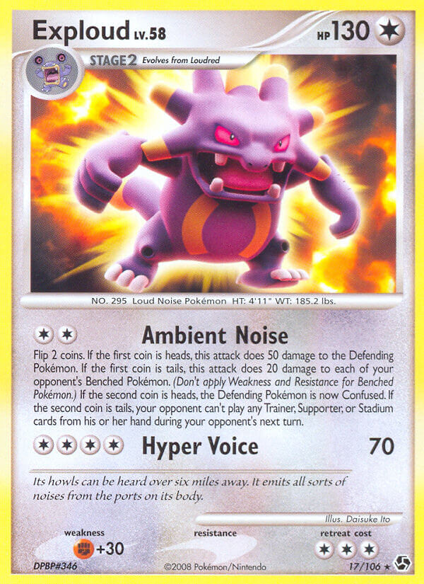 Exploud Pokémon card