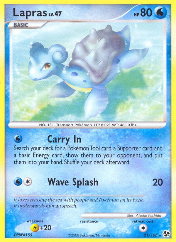 Lapras Pokémon card