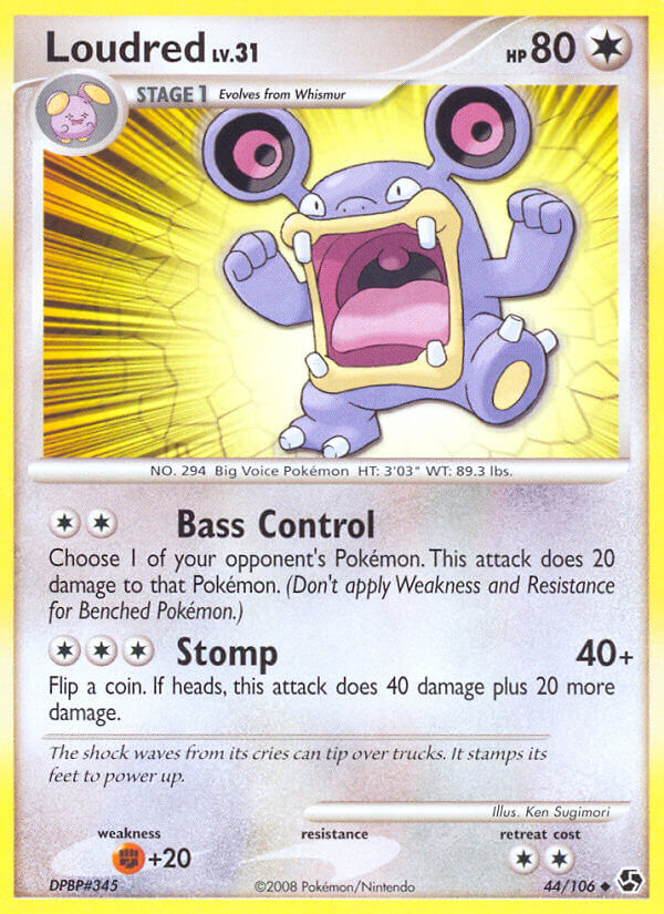 Loudred Pokémon card