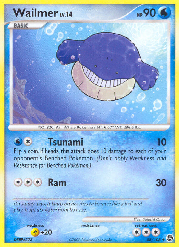 Wailmer Pokémon card