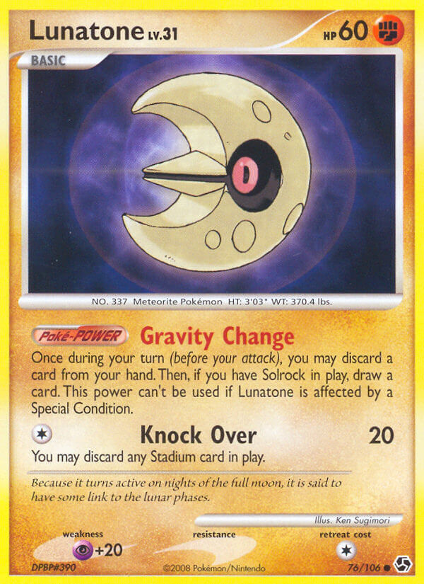 Lunatone Pokémon card