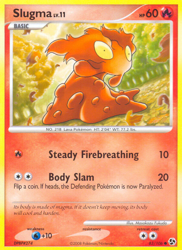 Slugma Pokémon card