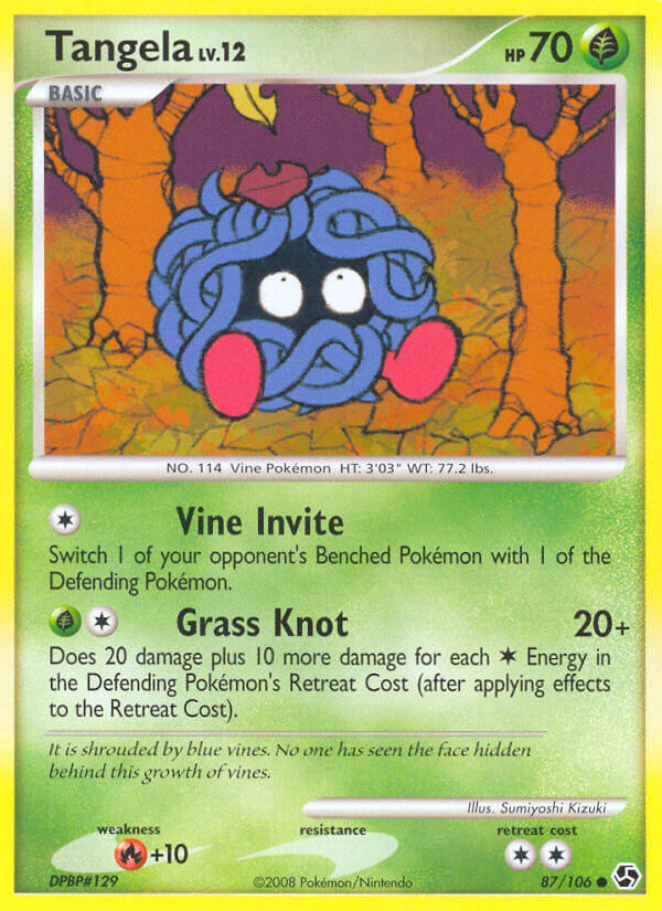 Tangela Pokémon card