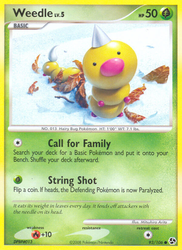 Weedle Pokémon card