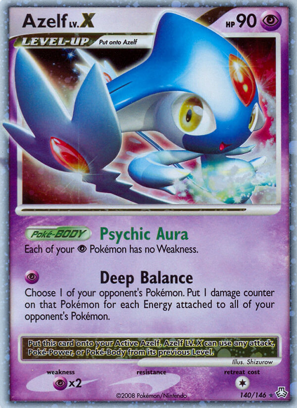 Azelf LV.X Pokémon card