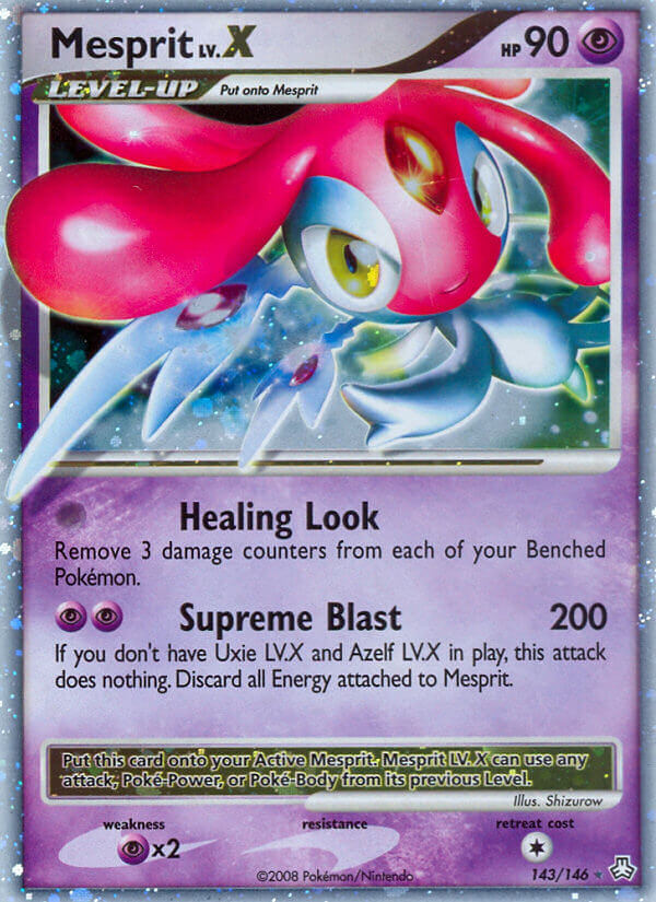 Mesprit LV.X Pokémon card