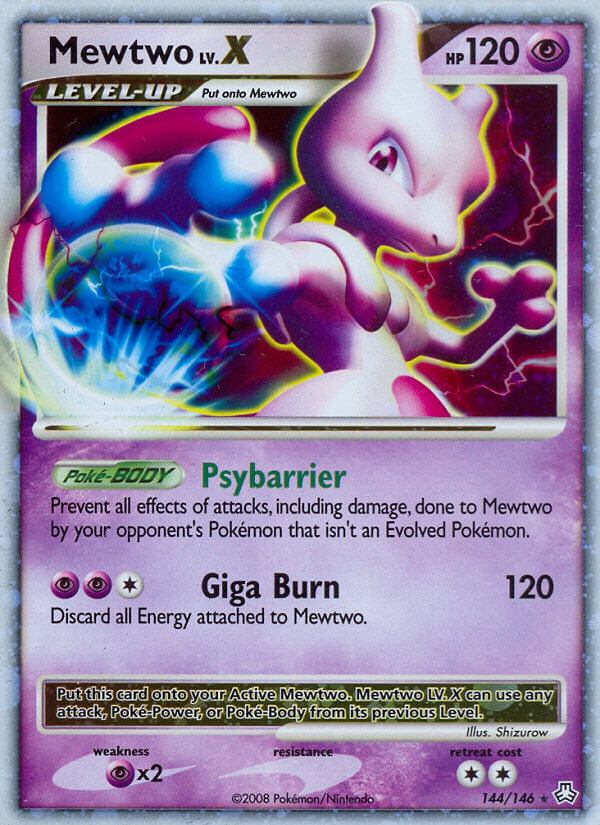 Mewtwo LV.X Pokémon card
