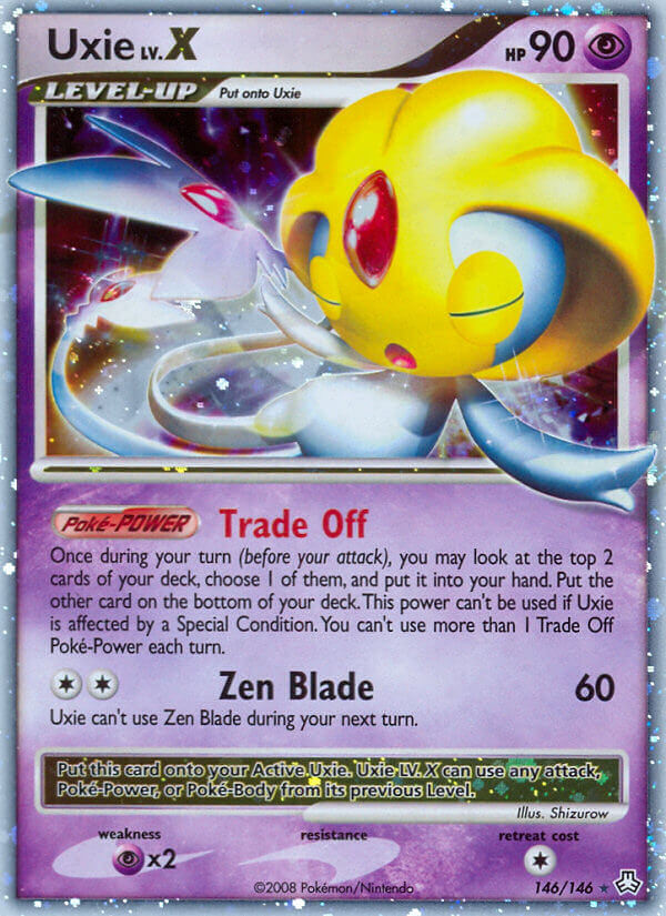 Uxie LV.X Pokémon card