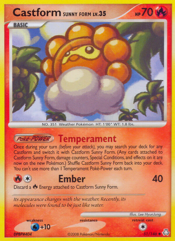 Castform Sunny Form Pokémon card