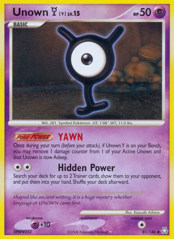 Unown Y Pokémon card
