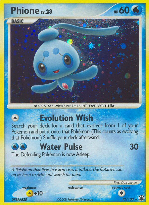 Phione Pokémon card