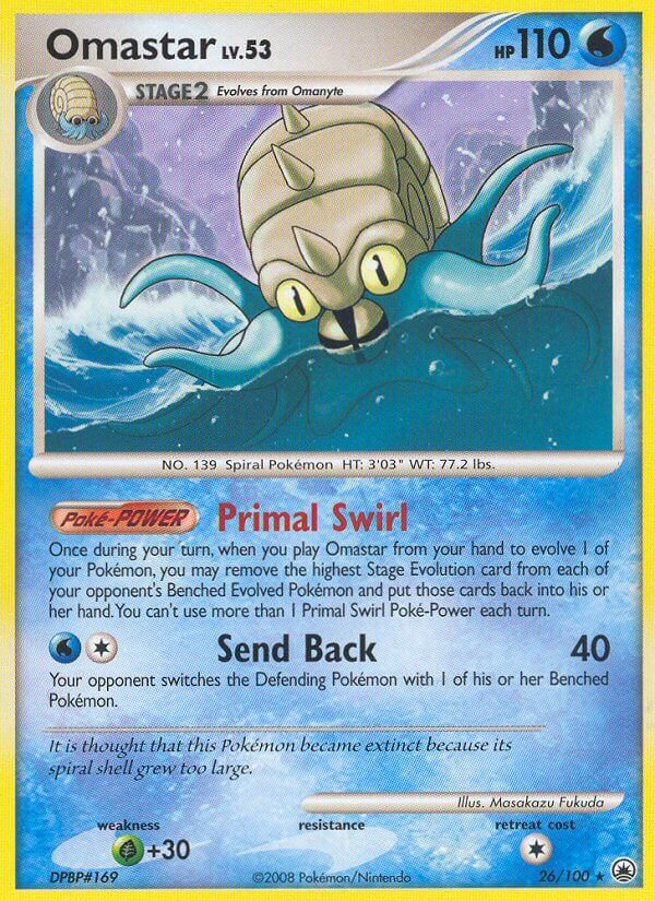 Omastar Pokémon card