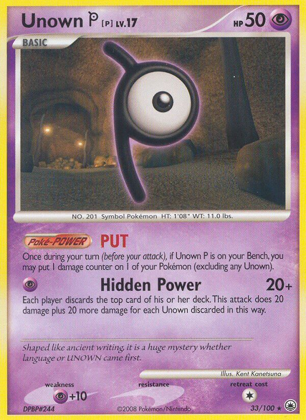 Unown P Pokémon card