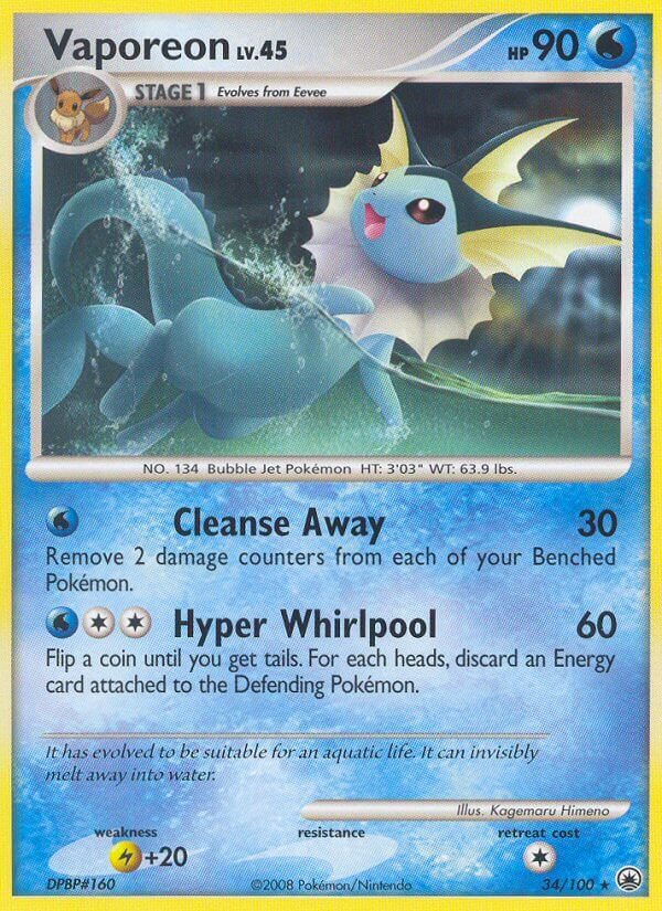 Vaporeon Pokémon card