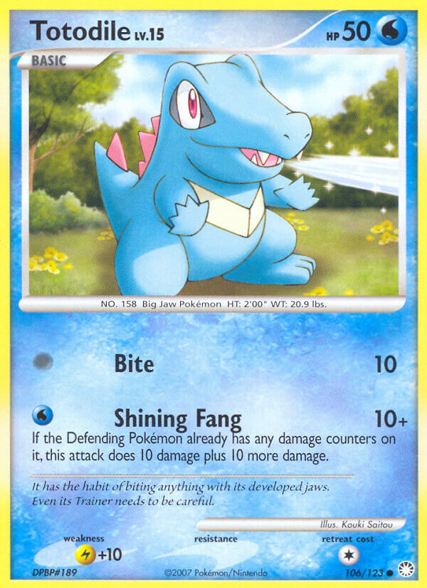 Totodile Pokémon card