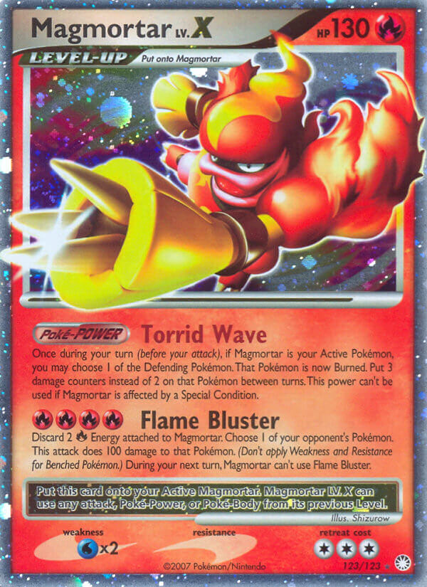 Magmortar LV.X Pokémon card