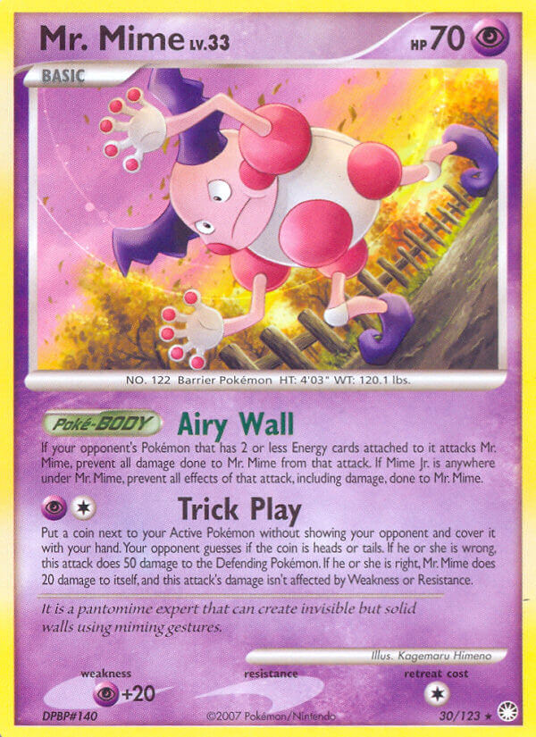 Mr. Mime Pokémon card